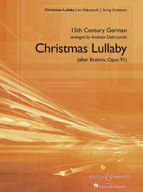 Christmas Lullaby, after Brahms op. 91, for string orchestra, score and parts