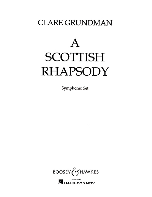 A Scottish Rhapsody QMB 415, for Wind band, score and parts
