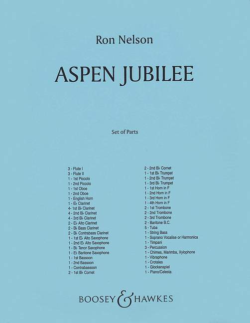 Aspen Jubilee QMB 567, for Wind band, score and parts. 9790051656714