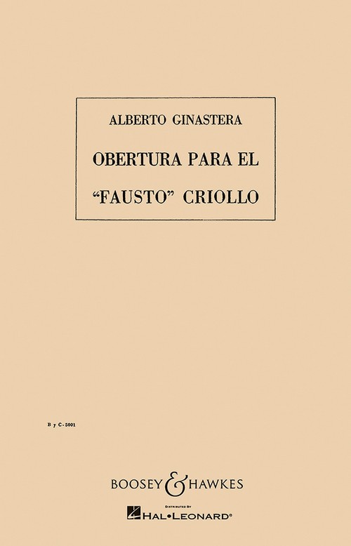 Overture to the Creole Faust op. 9 HPS 1000, for orchestra, study score
