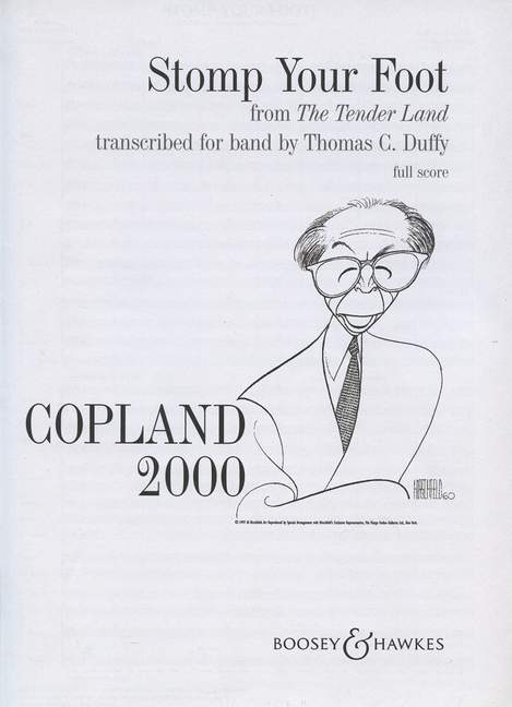 Stomp your Foot, Choral Square Dance from The Tender Land, for wind band and mixed choir (SATB), score