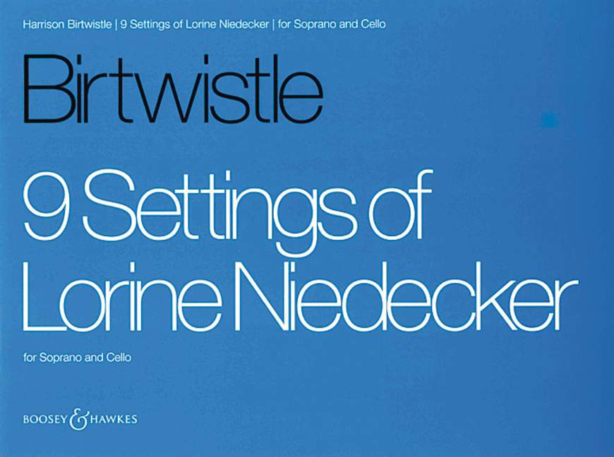 9 Settings of Lorine Niedecker, for soprano and cello, performance score