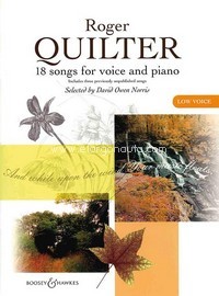 Roger Quilter, 18 Songs for low voice and piano. 9790060115622