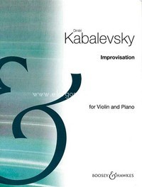 Improvisation op. 21, for violin and piano. 9790060034213