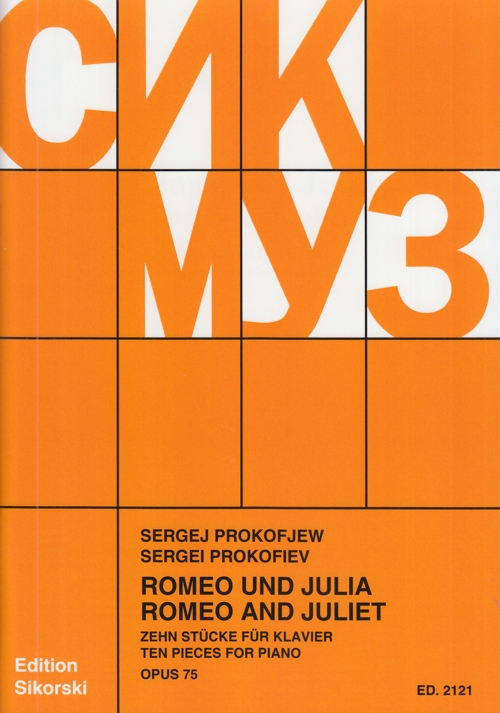Romeo and Juliet op. 75, Ten pieces, for piano