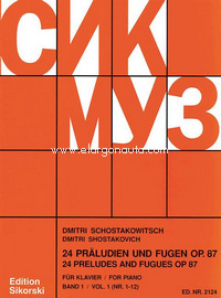 24 Preludes and Fugues op. 87/1-12 Vol. 1, for Piano