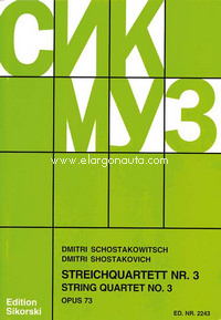 String Quartet No. 3 op. 73, set of parts