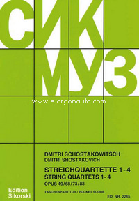 String Quartets 1 - 4, study score