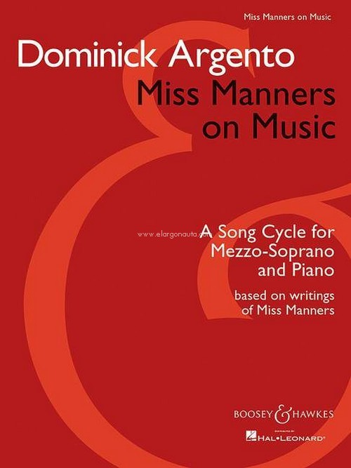Miss Manners on Music, A Song Cycle for Mezzo-Soprano and Piano based on writings of Miss Manners