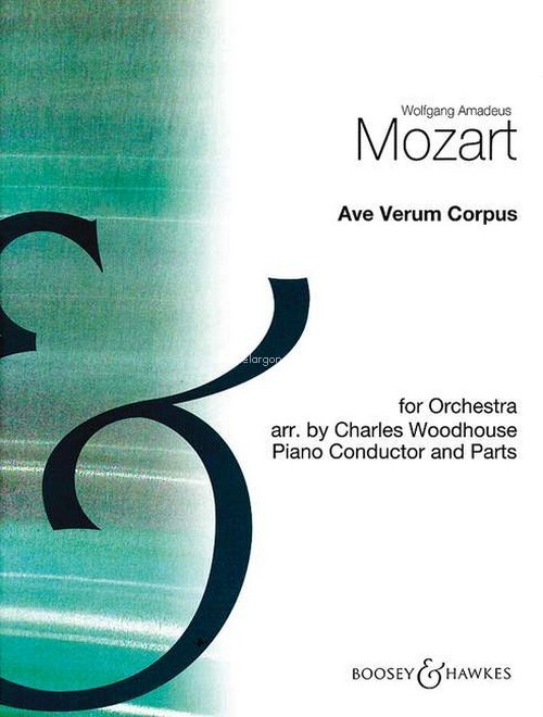 Ave Verum Corpus HSS 33, for orchestra, piano direction and parts
