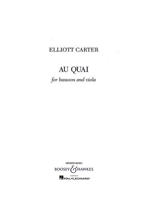 Au Quai, for bassoon and viola