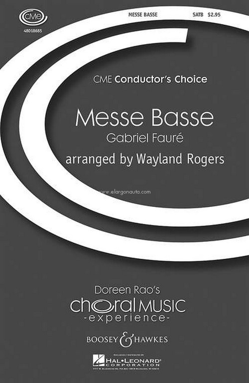 Messe Basse, for soprano, mixed choir (SATB) and organ (harmonium), choral score