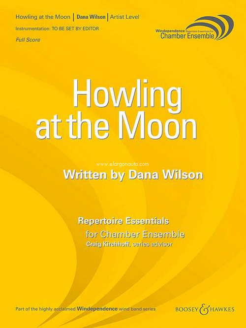 Howling at the Moon, for 4 saxophones, score and parts. 9790051106066 Howling at the Moon, for 4 saxophones, score and parts. 9790051106066