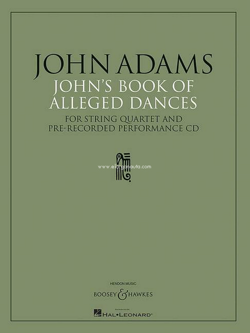 John's Book of Alleged Dances, for string quartet and CD, set of solo parts