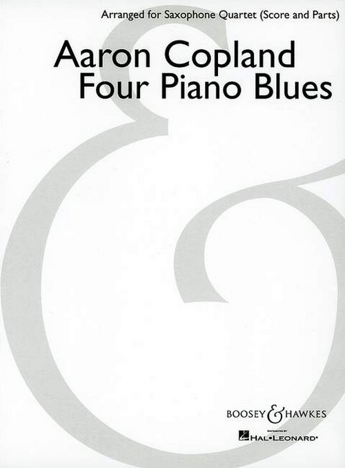 Four Piano Blues, for 4 saxophones (SATB), score and parts