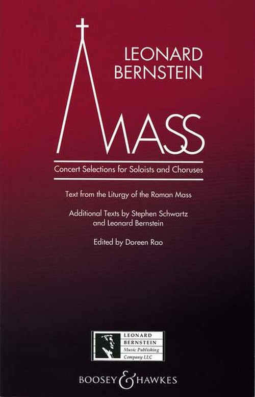 Mass, Concert Selections for Soloists and Chorus, for solo voices (S & T), mixed choir (SATB), children's choir, percussion and chamber orchestra, choral score