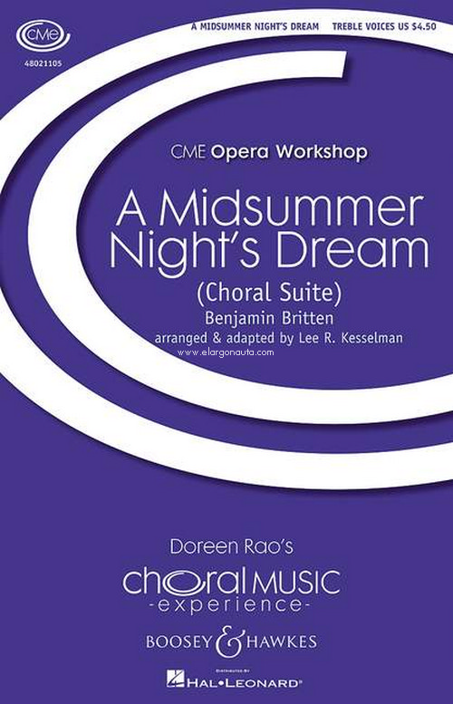 A Midsummer Night's Dream, Choral Suite, for Children's choir (SS) and piano