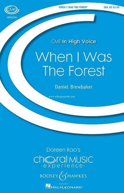 When I Was The Forest, for choir (SSA), piano and percussion, choral score