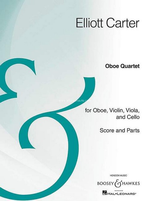 Oboe Quartet, for oboe, violin, viola and cello, score and parts