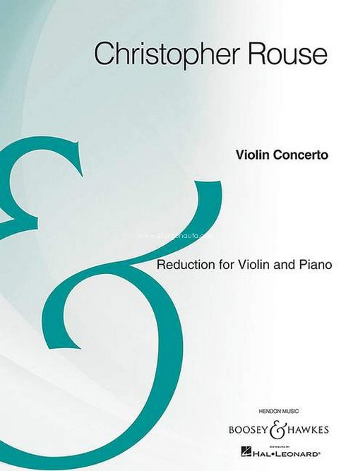 Violin Concerto, for violin and orchestra, piano reduction with solo part