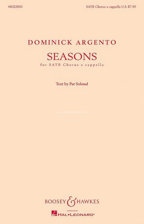 Seasons, for mixed choir (SATB) a cappella