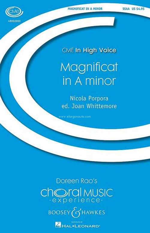 Magnificat in A minor, for choir (SSAA) and piano (organ) or strings, score for voice and/or instruments