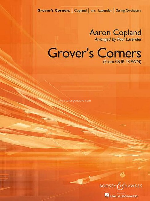 Grover's Corners, from 'Our Town', for string orchestra and glockenspiel, score and parts. 9790051778874