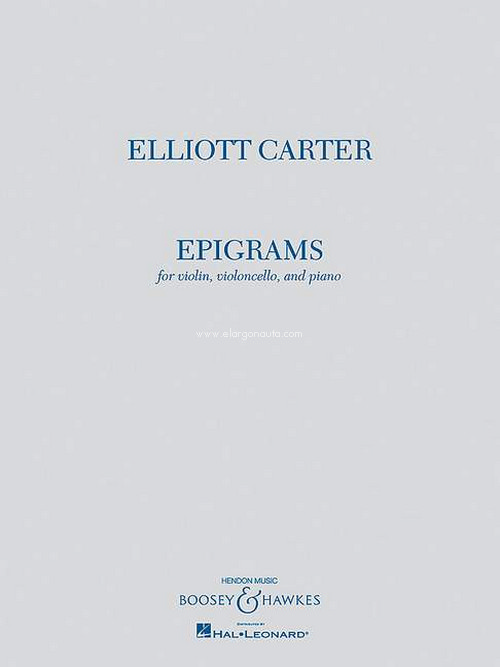 Epigrams, for violin, cello and piano, performance score