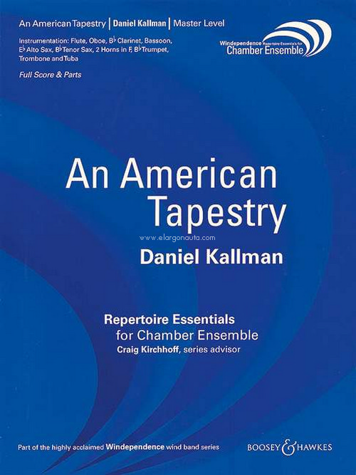 An American Tapestry, A setting of three American folk songs for chamber winds, score