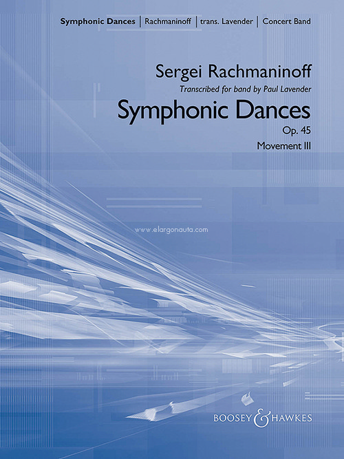 Symphonic Dances op. 45, Movement 3: Allegro Assai, for wind band, score and parts. 9790051663156 Symphonic Dances op. 45, Movement 3: Allegro Assai, for wind band, score and parts. 9790051663156