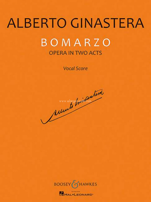 Bomarzo op. 34, Opera in Two Acts, vocal/piano score. 9781495052194