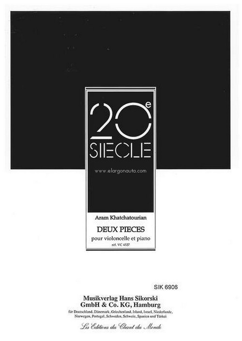 Two Pieces, for Cello and Piano