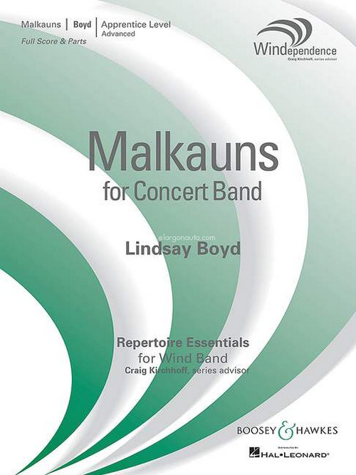 Malkauns, for wind band, score and parts