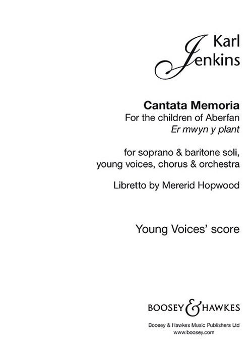 Cantata Memoria, For the Children, for soloists, mixed choir (SATB), Young voices and orchestra, choral part