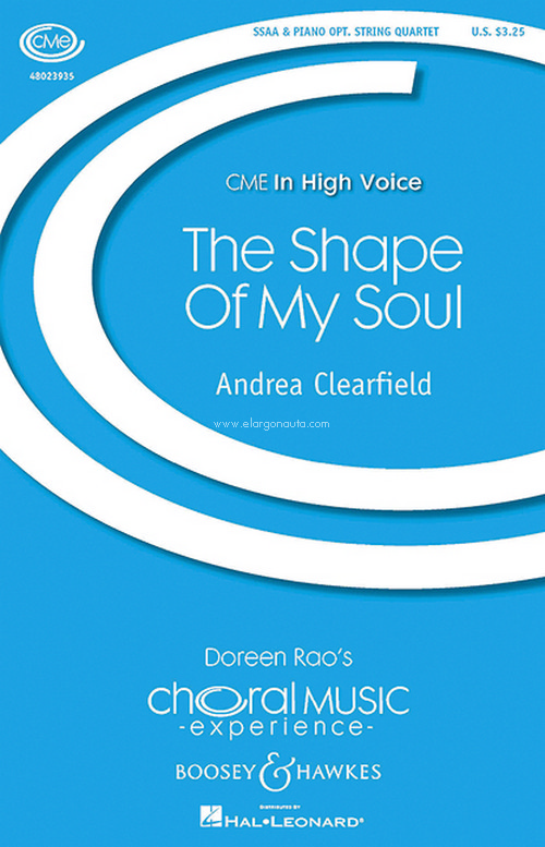 The Shape Of My Soul, for choir (SSAA) and piano, string quartet ad libitum, choral score