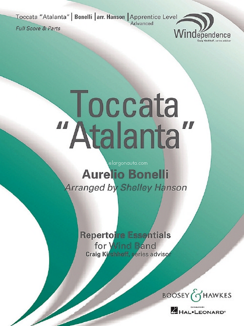 Toccata, Atalanta, for wind band, score and parts