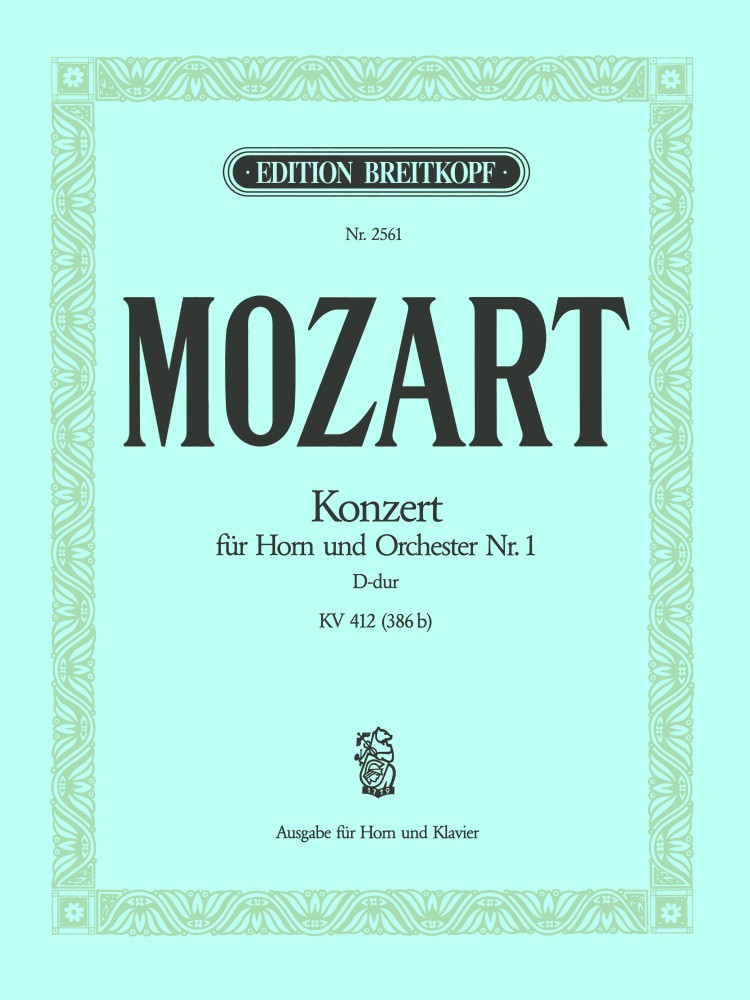 Hornkonzert [Nr. 1] D-dur KV 412/514 (386b), horn and piano