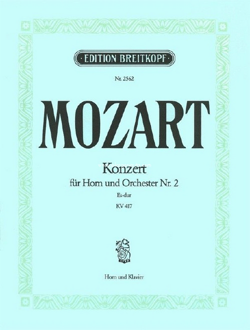 Hornkonzert [Nr. 2] Es-dur KV 417, horn and piano