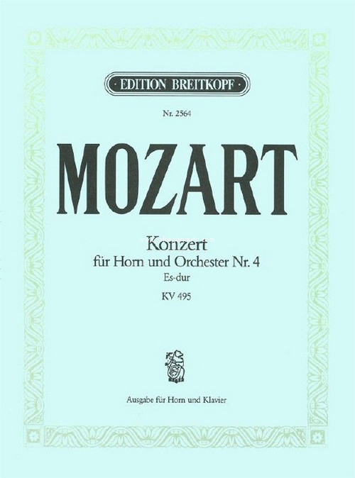 Hornkonzert [Nr. 4] Es-dur KV 495, horn and piano