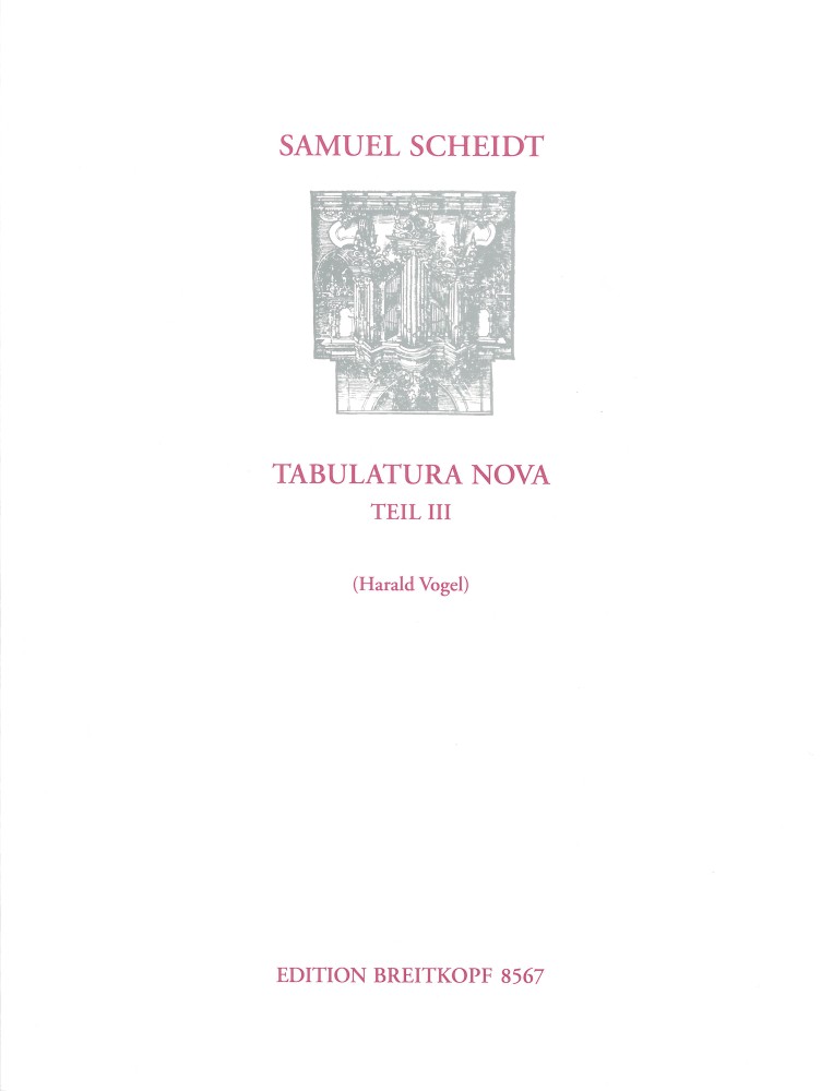 Tabulatura Nova Teil 3, Breitkopf Urtext, organ. 9790004181225