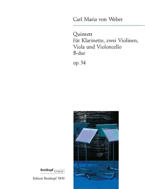 Quintet in Bb major Op. 34, Breitkopf Urtext, clarinet, 2 violins, viola and cello