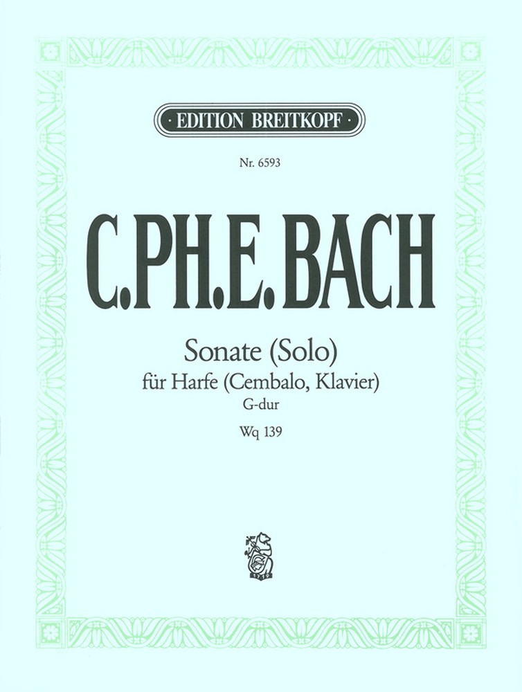 Sonate (Solo) Wq 139, harp (piano/harpsichord). 9790004168158