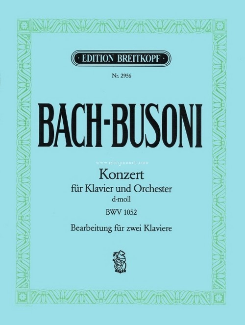 Konzert d-moll BWV 1052, bearbeitung für zwei Klaviere