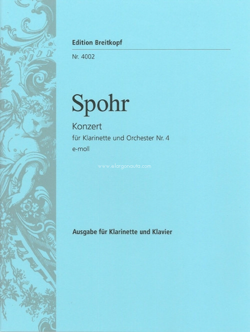 Klarinettenkonzert Nr. 4 e-moll, Ausgabe für Klarinette und Klavier. 9790004162149