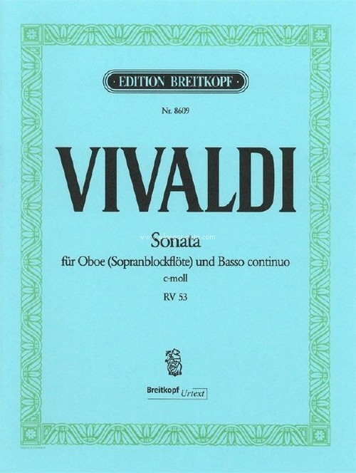 Sonata in C minor RV 53, Breitkopf Urtext, for Oboe and Basso continuo