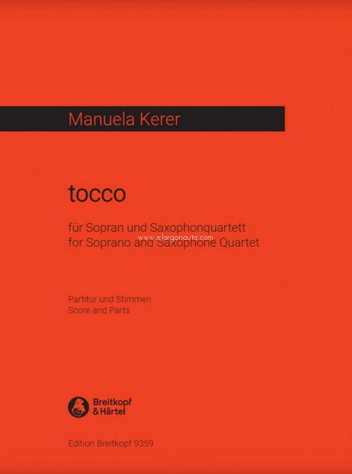 Tocco, für Sopran und Saxophonquartett