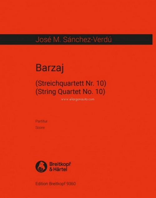 Barzaj, Streichquartett Nr. 10, Score