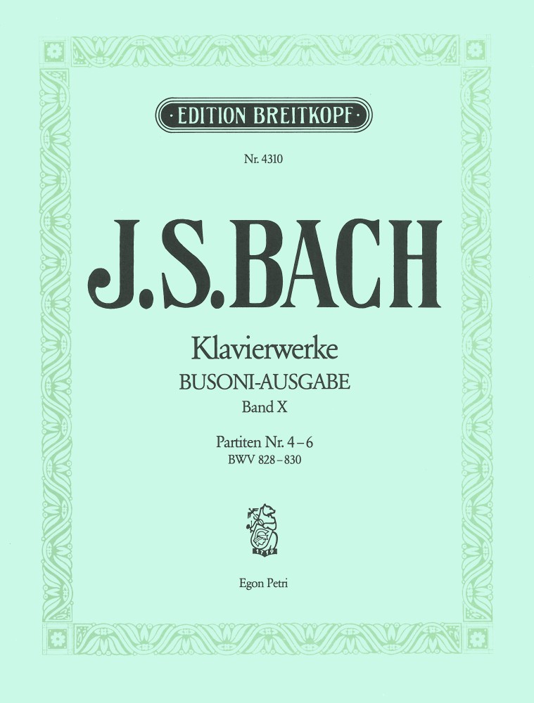 Partiten Nr. 4-6, BWV 828-830 (Busoni), Piano