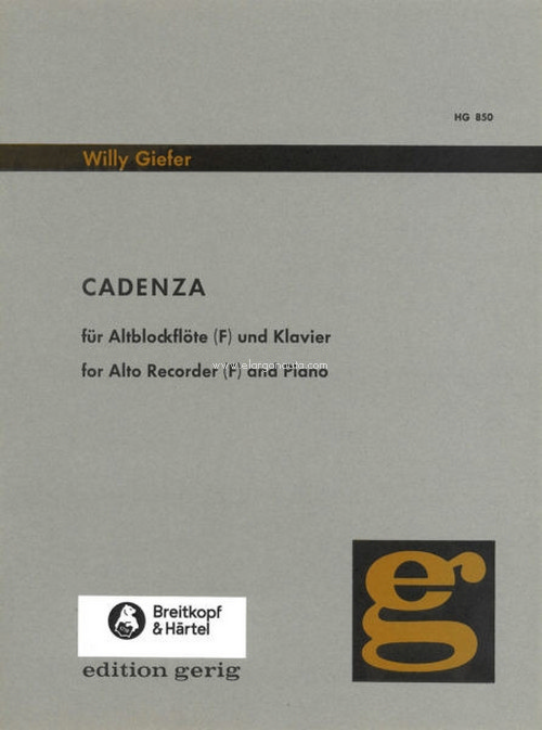 Cadenza, für Altblockflöte und Klavier