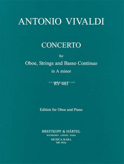 Concerto in a-moll RV 461, oboe and piano. 9790004485545